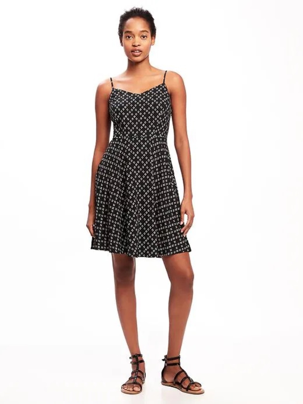 Old Navy Fit & Flare Geo Printed Cami Dress